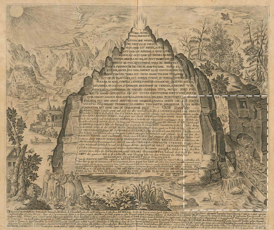 Hermetica Hermes Thoth Text 17 century depiction of the Emerald Tablet from the work of Heinrich Khunrath 1606